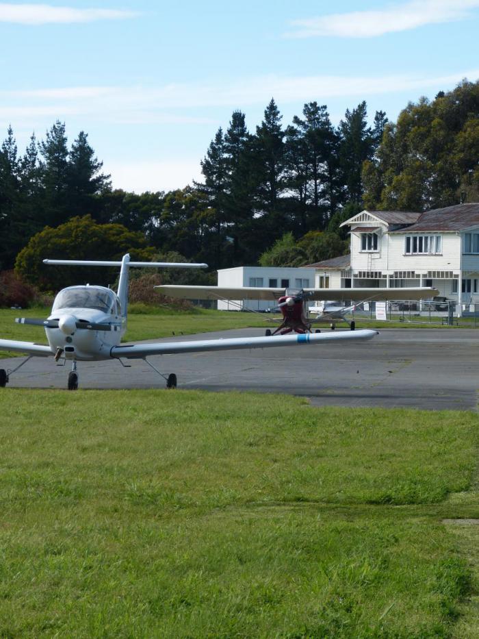 Ready for take-off at Bridge Pa Aerodrome, Hastings