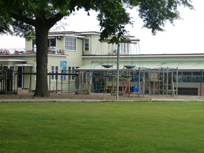 Public school playground and staff lunch room