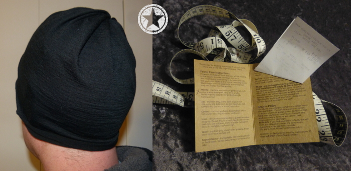 Our new multi-function headgear & The Fabric Store care card