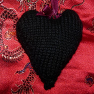 Machine-knitted heart